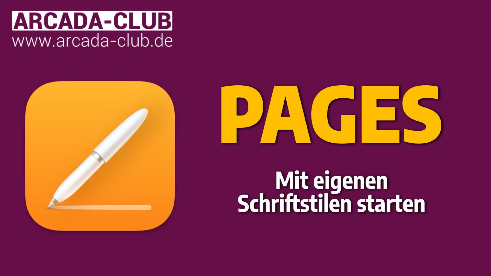 PAGES - Mit eigenen Schriftstilen starten