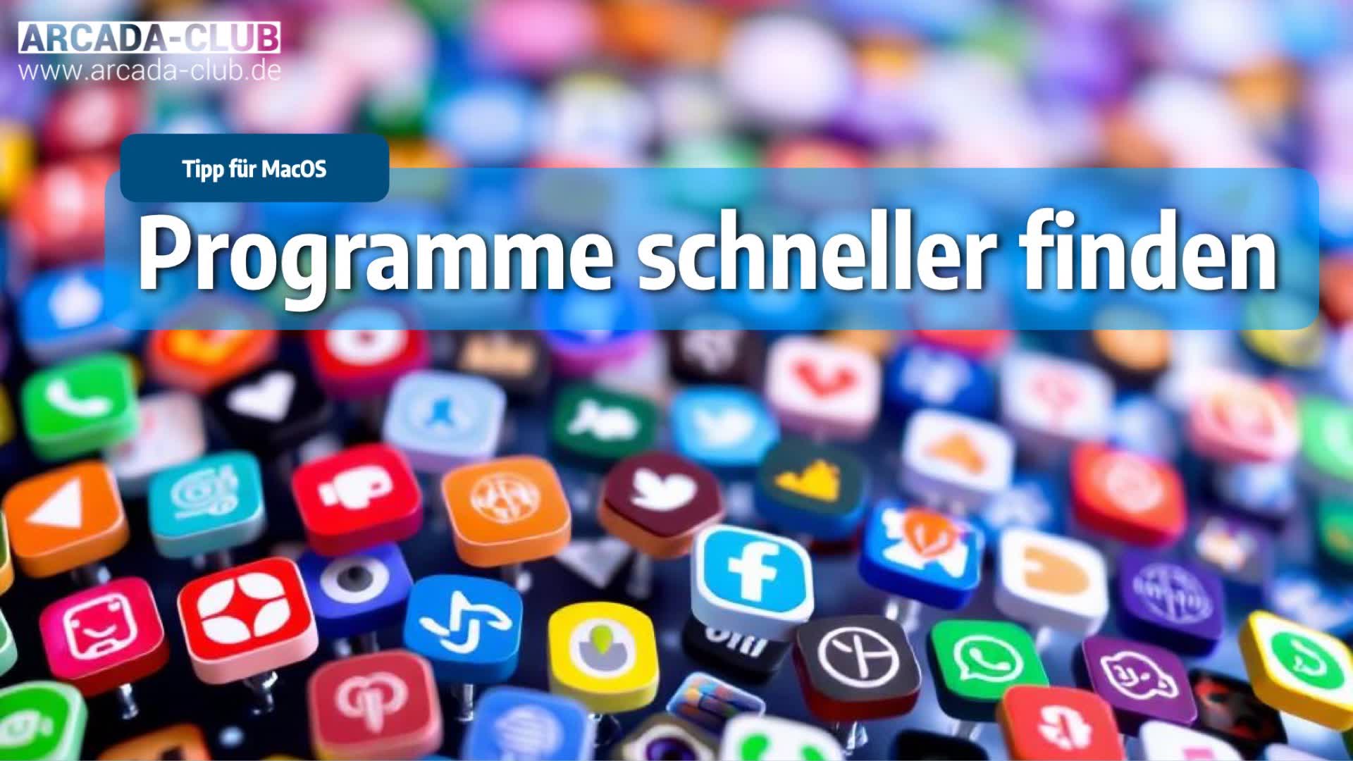 MAC OSX: Programme schneller finden