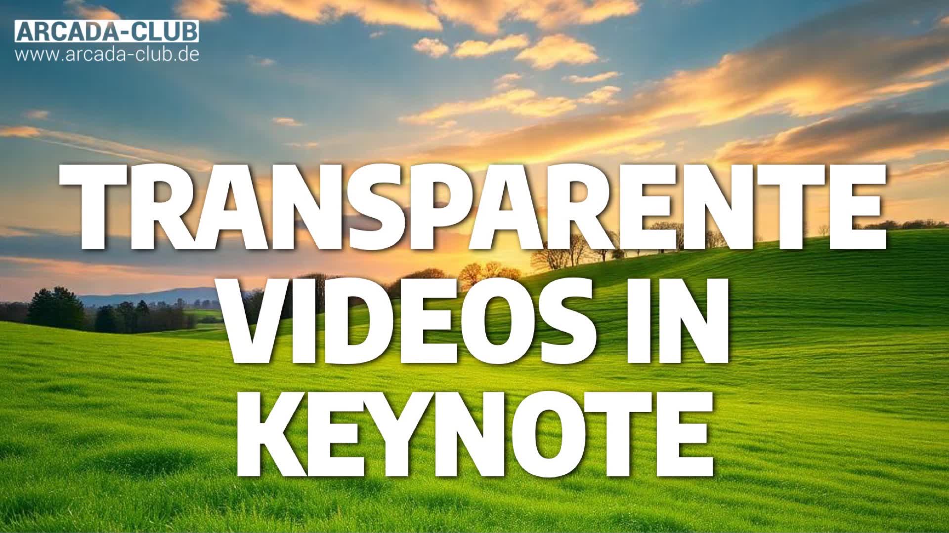 Transparente Videos in Keynote