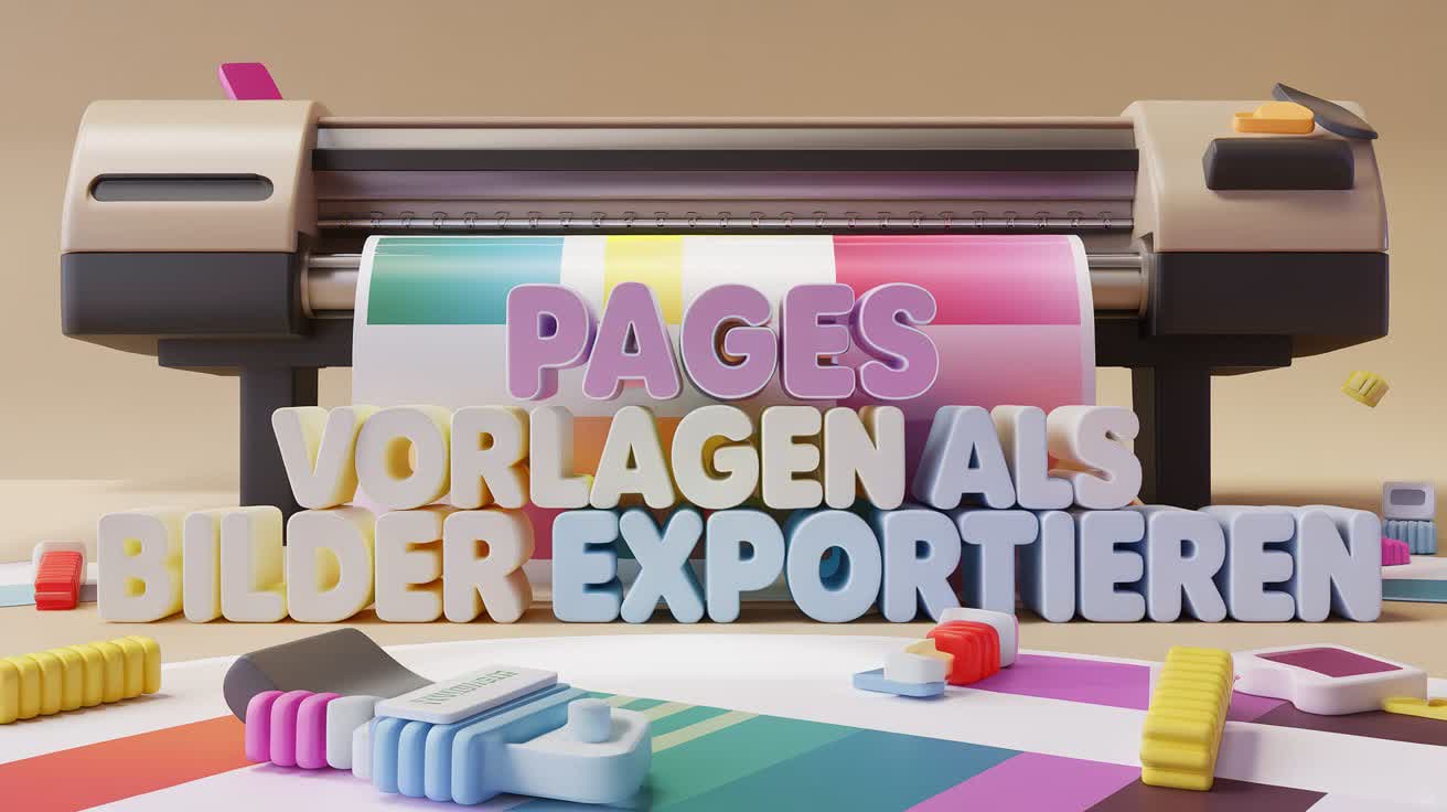 Pages Vorlagen als Bilder exportieren