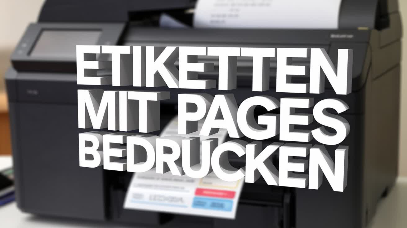 Etiketten mit Pages bedrucken